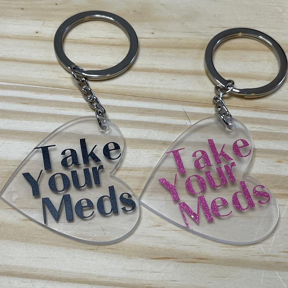 Acrylic Heart Keychain - Picture 6 of 7